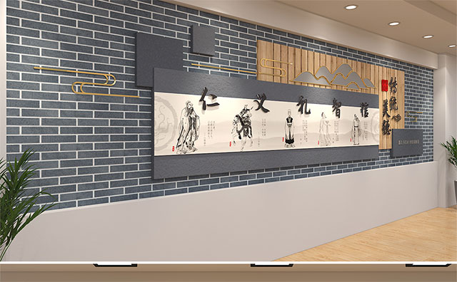 深圳书法学校文化墙设计效果图片赏析
